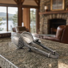Pewter Acorn Pattern Nut / Sugar Tongs