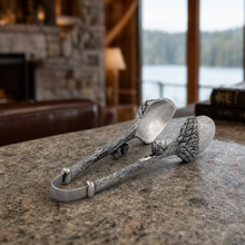 Pewter Acorn Pattern Nut / Sugar Tongs