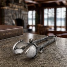 Pewter Acorn Pattern Nut / Sugar Tongs