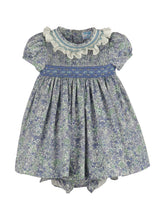 Blue Fall Bloom Smock Collection