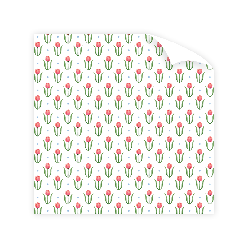 FLOWER CART TULIPS WRAPPING PAPER ROLL