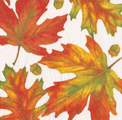 Autumn Hues White Napkin Cocktail