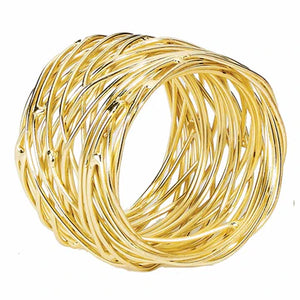 Tara Gold Napkin Rings Set of 4 - NNR55512p