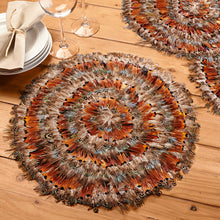 Round Pheasant Feather Placemat-3916