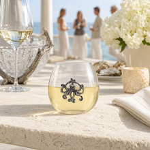 Octopus Stemless Wine Glass