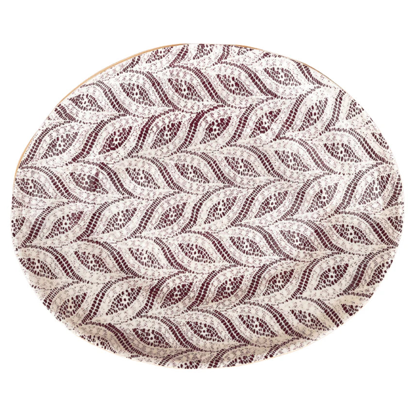 Bordeaux Banquet Oval Paisley-0566104