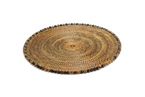 Round Placemat w/ Tortoise bead