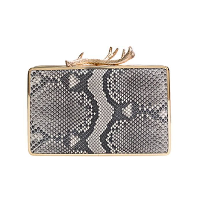 Python Antler Box Clutch