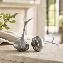 Pewter Garlic Salt & Pepper Set