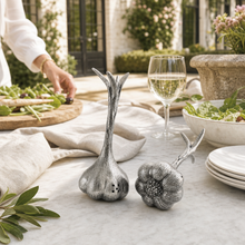 Pewter Garlic Salt & Pepper Set