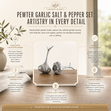 Pewter Garlic Salt & Pepper Set