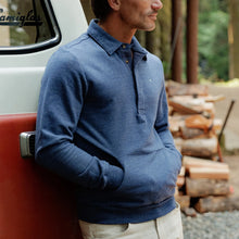 Collared Sweatshirt - Heather Navy