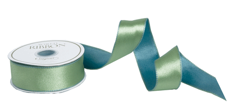 Satin Duck Egg/Celadon Ribbon-R945