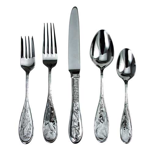 5 Piece Japanese Bird Flatware-1070