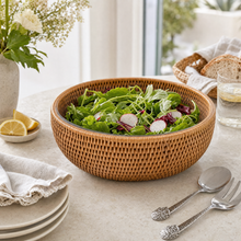 Hand Woven Serving Bowl Rattan