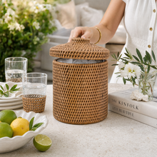 Hand Woven Wicker Rattan Ice Bucket