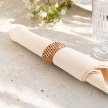 Hand Woven Rattan Napkin Ring - Set of 4