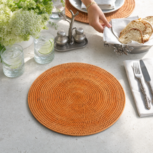Hand Woven Wicker Rattan Round Placemat - Set of 4