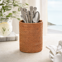 Hand Woven Wicker Rattan Utensils Holder