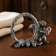 Pewter Squirrel Branch Napkin Ring