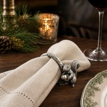 Pewter Squirrel Branch Napkin Ring