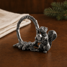Pewter Squirrel Branch Napkin Ring
