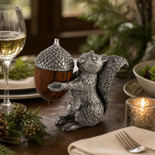 Squirrel with Wood Acorn Salt & Pepper Set