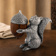 Squirrel with Wood Acorn Salt & Pepper Set