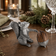 Squirrel with Wood Acorn Salt & Pepper Set