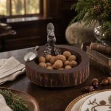 Standing Squirrel Nut Bowl & Scoop