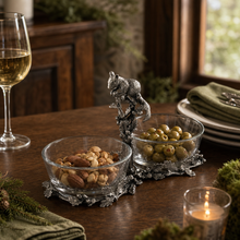 Squirrel Double Dish Condiment Server