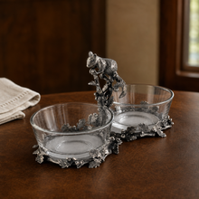 Squirrel Double Dish Condiment Server