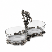 Squirrel Double Dish Condiment Server