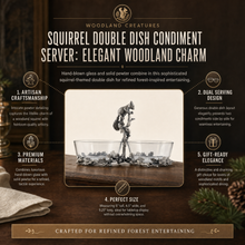 Squirrel Double Dish Condiment Server