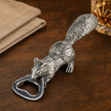 Squirrel Pewter Bottle Opener