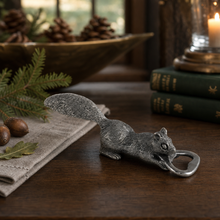 Squirrel Pewter Bottle Opener