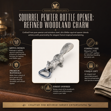 Squirrel Pewter Bottle Opener