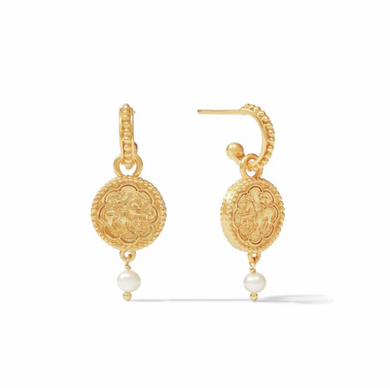 Julie Vos Trieste Coin Hoop Earring