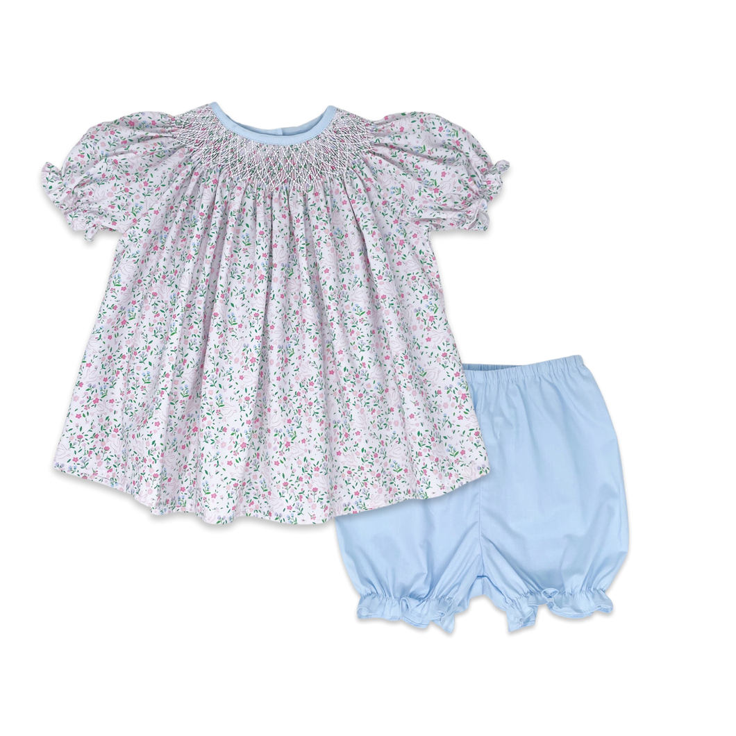 Betsy Bloomer Set - Belle Bunny Floral, Blue