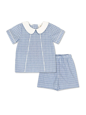 Adam Short Set Billings Blue Plaid Collection