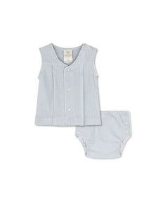 Jack Diaper Set Simply Blue Seersucker Collection