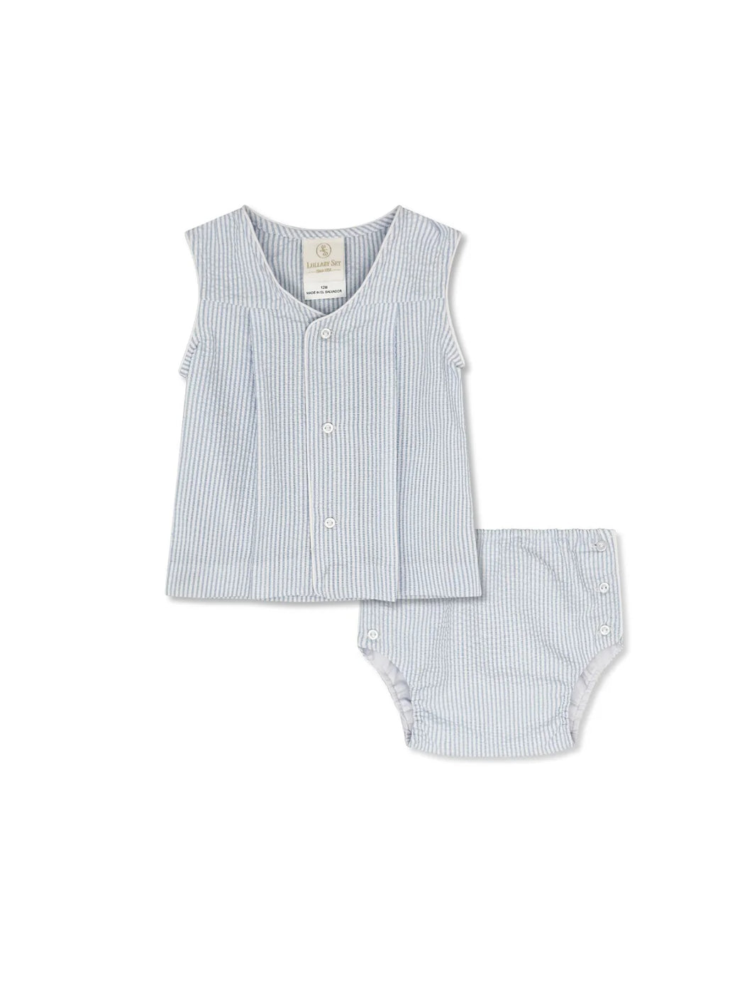 Jack Diaper Set Simply Blue Seersucker Collection