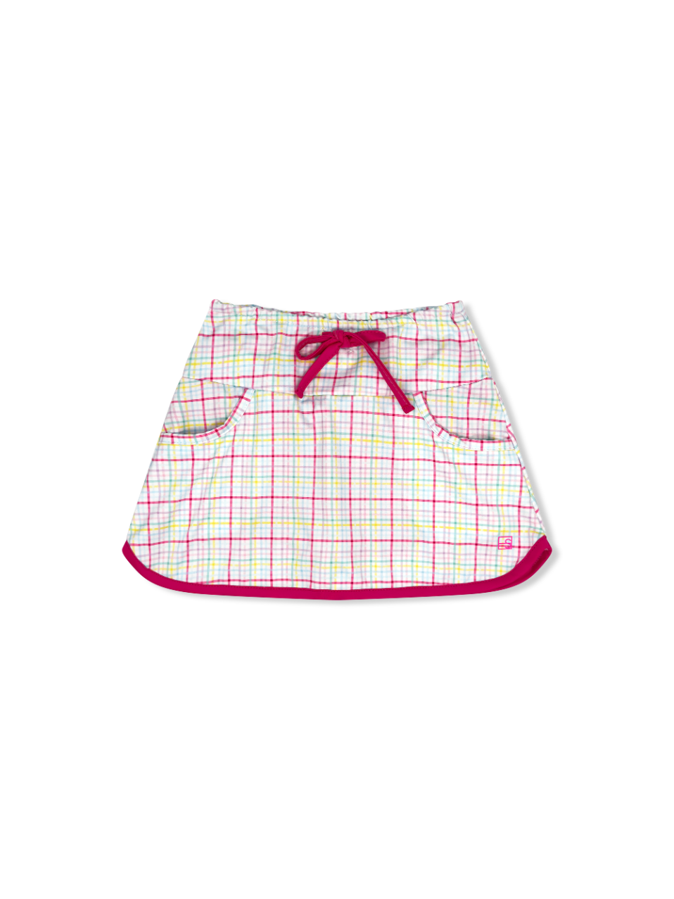 Tiffany Tennis Skort - Palm Island Windowpane, Power Pink