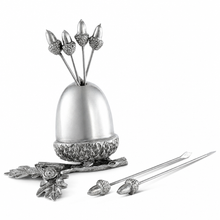 Pewter Acorn Cheese Pick Set