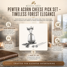 Pewter Acorn Cheese Pick Set