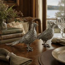 Pewter Pheasant Statuettes