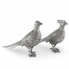 Pewter Pheasant Statuettes