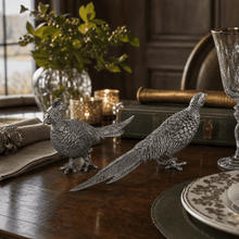 Pewter Pheasant Statuettes