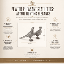 Pewter Pheasant Statuettes