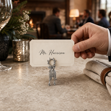 Pewter Deer Place Card Holder